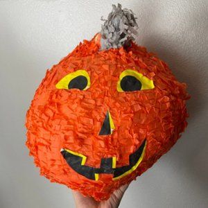 Happy jack o lantern pumpkin piñata halloween decoration